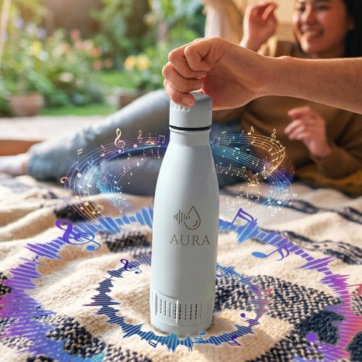 ZoëS Thermal Bottle with Integrated Wireless Speaker Base
